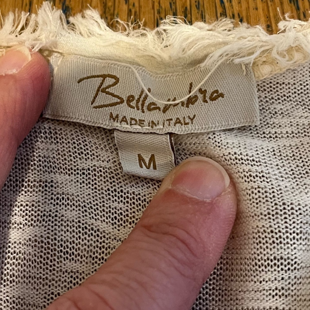 BELLAMBRA Cream Sleeveless Lace Detail Top Size M - Picture 3 of 11